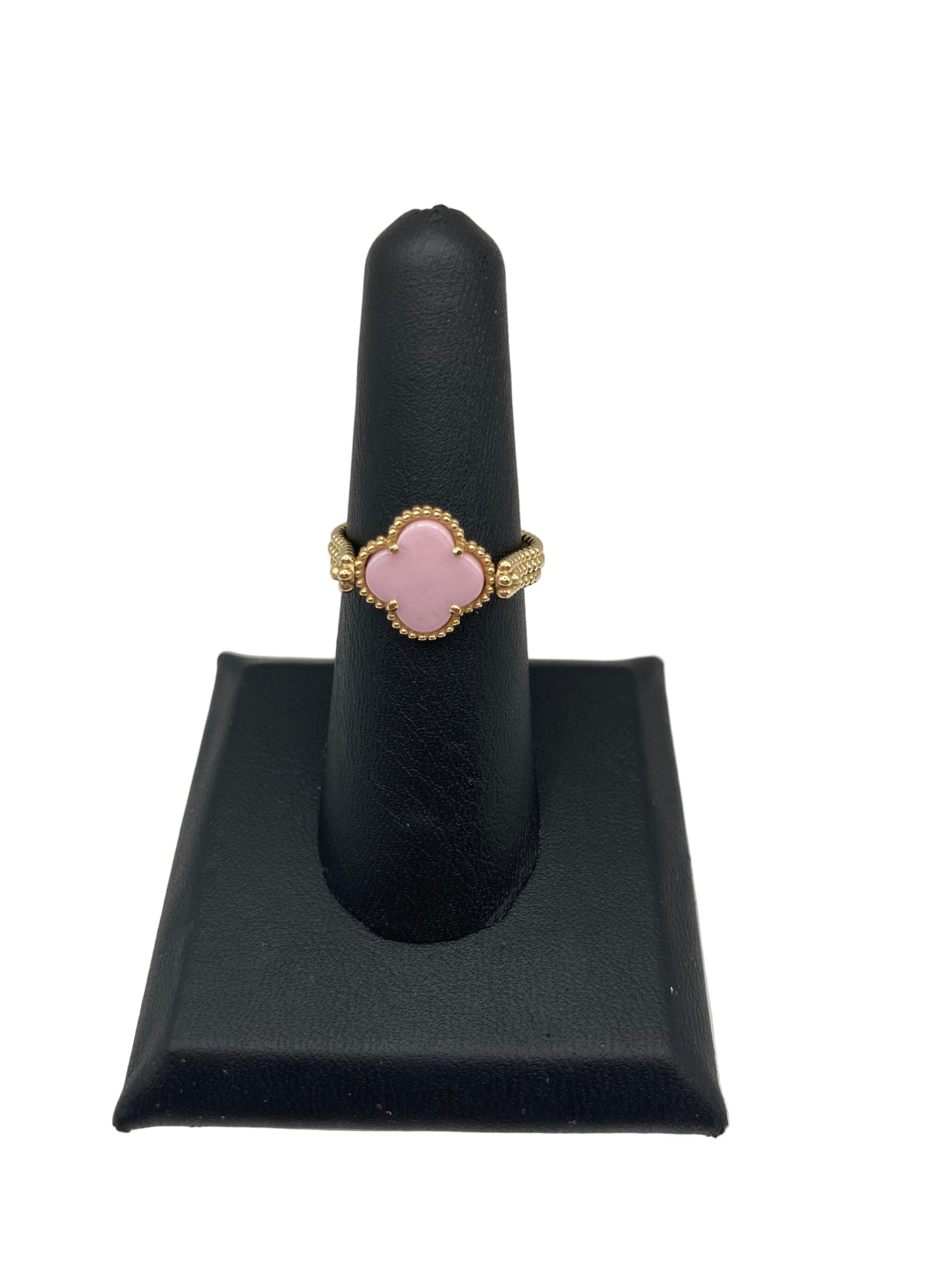 14K Gold Flower Ring Double Side