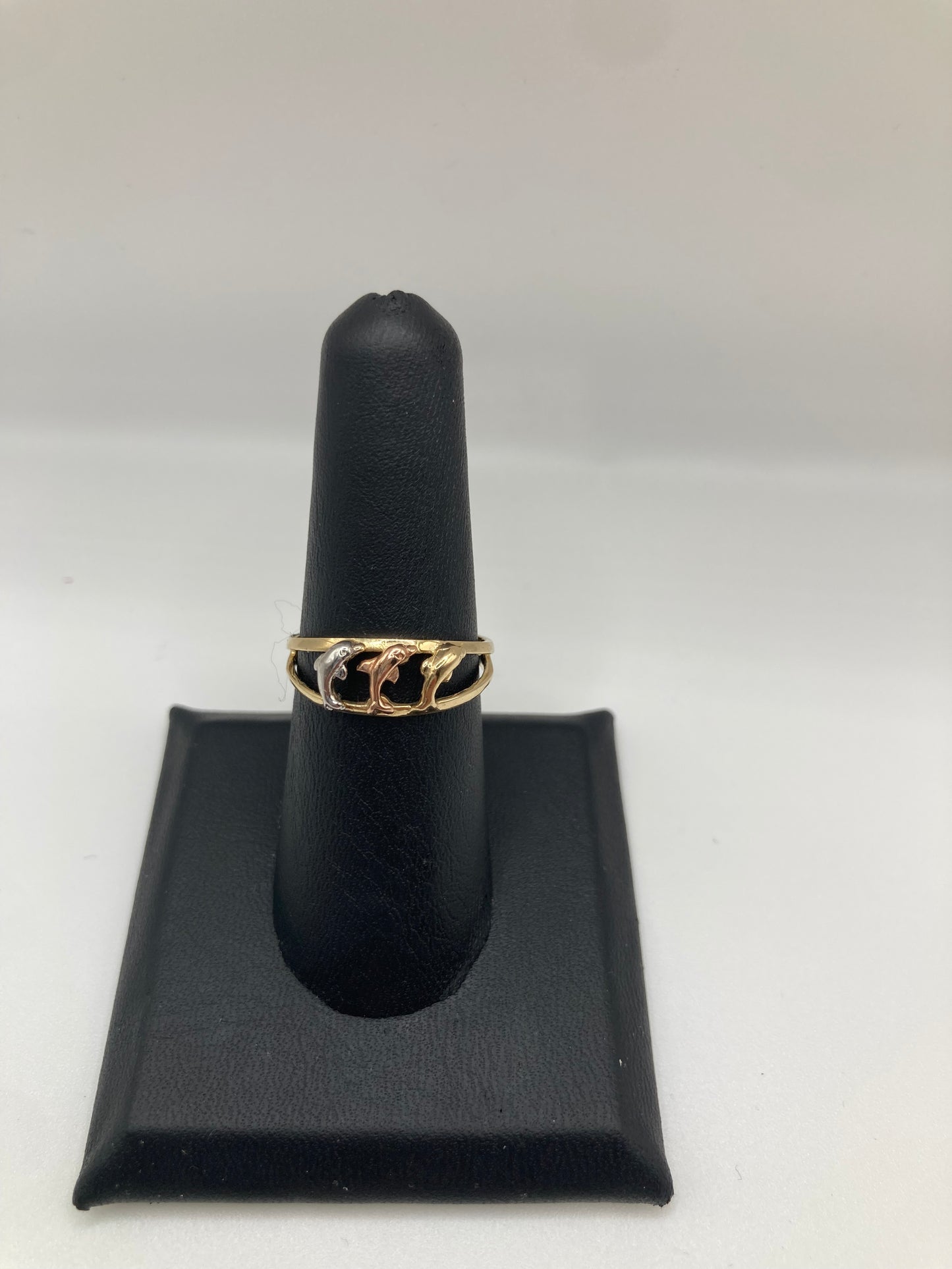 14K Gold Three Dolphins