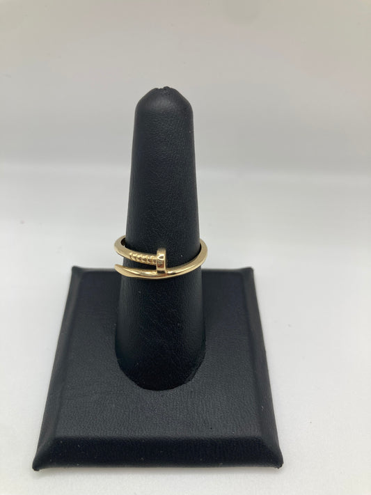 14K Gold Nail Ring