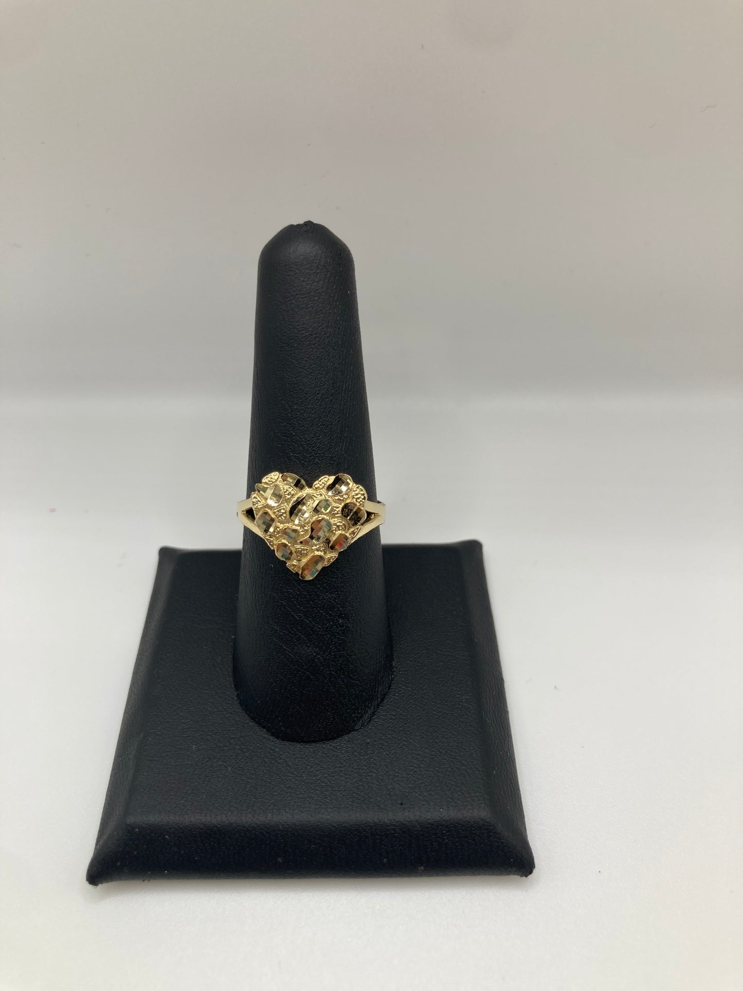 14K Gold Heart Nugget Ring