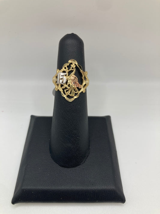 14K Gold Quinceañera Ring