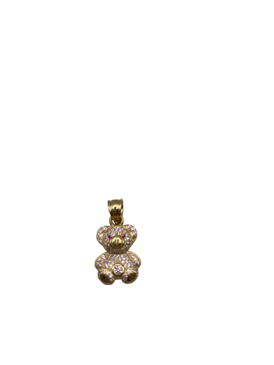 Teddy Bear 14K Pendant